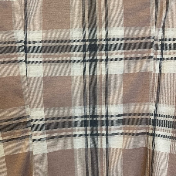 Dusty Rose Long Plaid Shirt - Picture 4 of 4